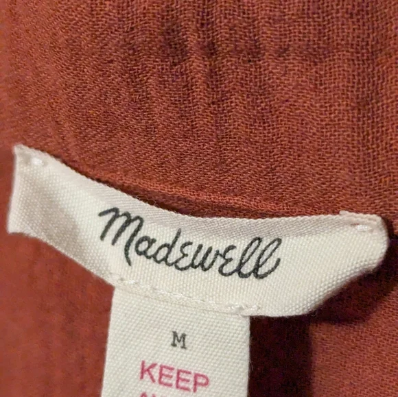 Madewell Terracotta Button-Up Shirt - Picture 3 of 4